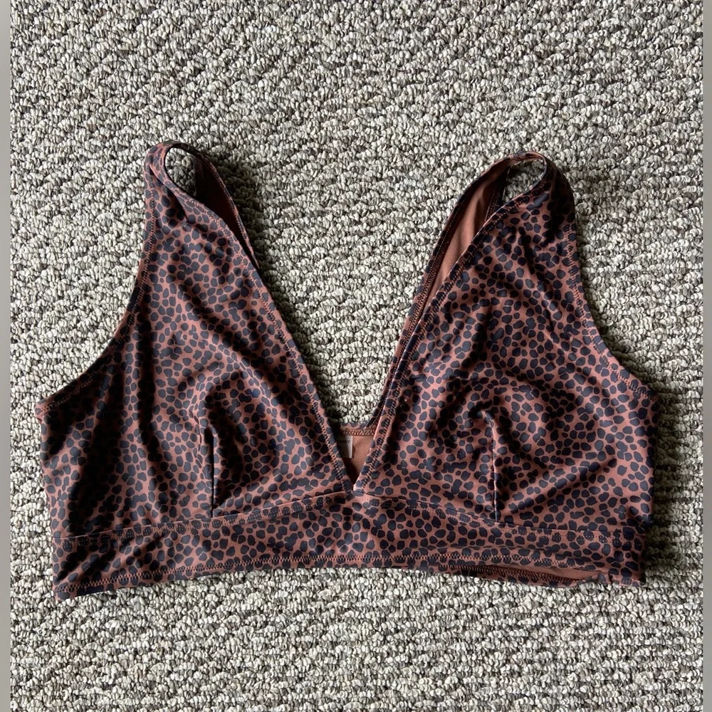 Old Navy Brown And Black Animal Print Bikini Top - Picture 2 of 7